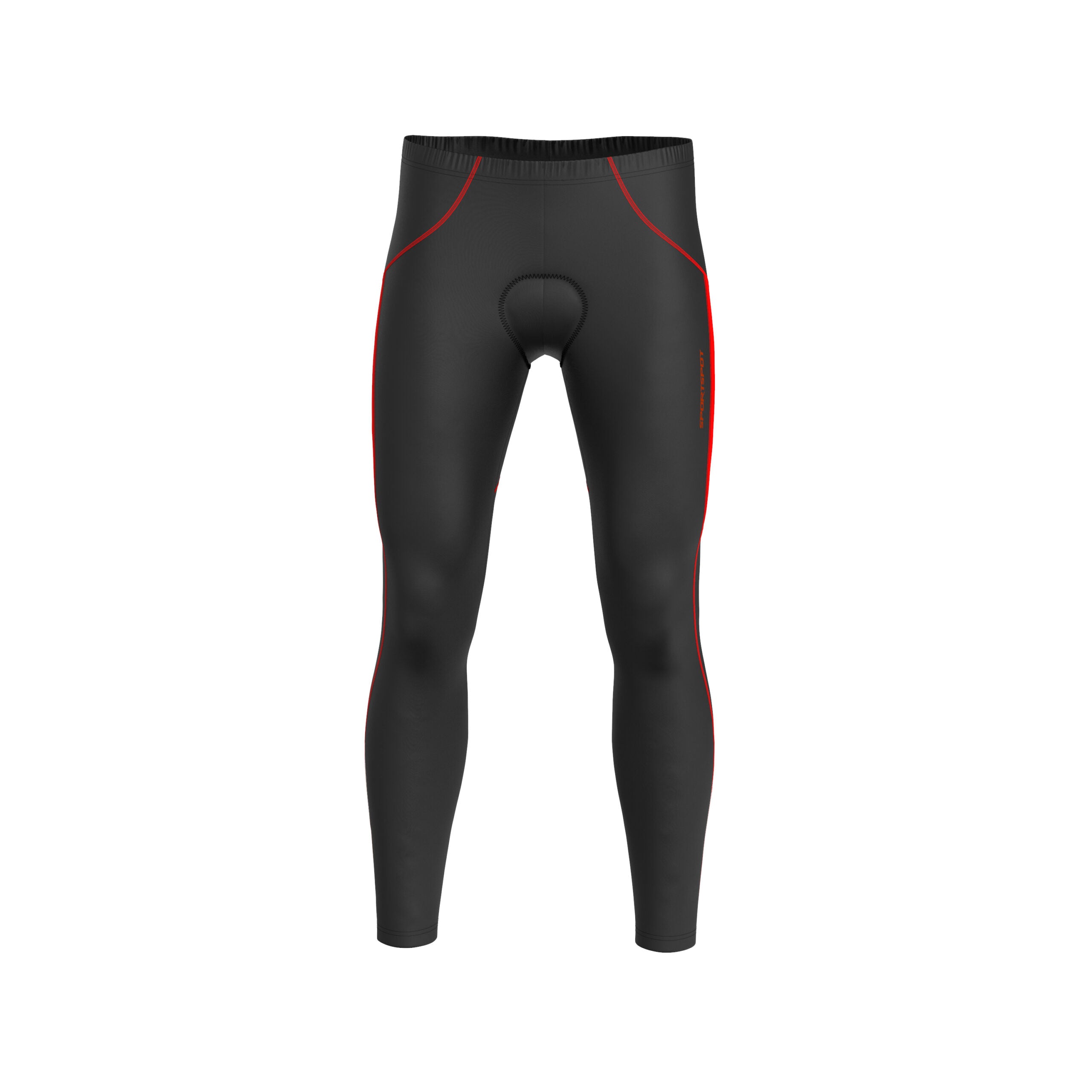 cycling tights with red accents