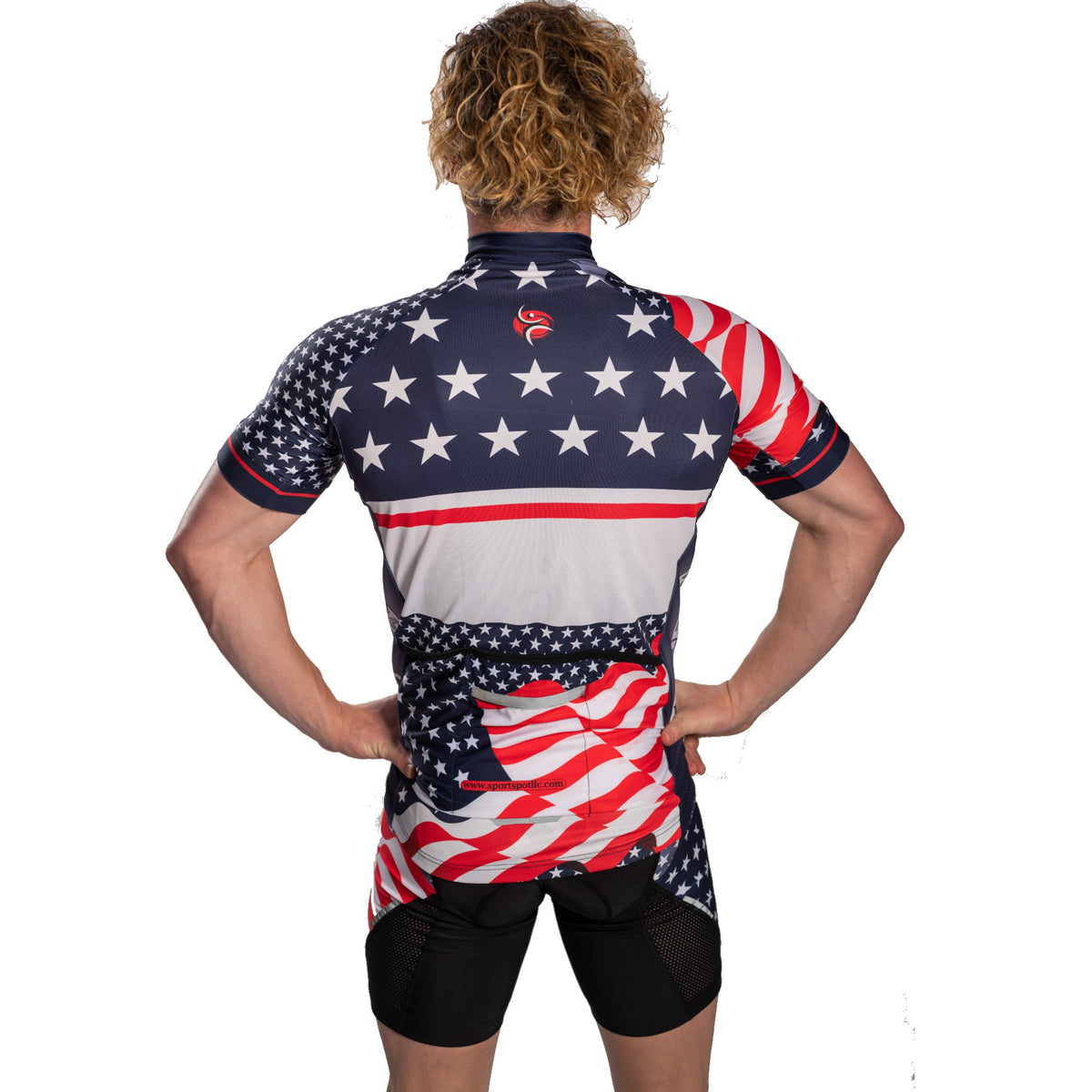 Tennessee Flag Short Sleeve Cycling Jersey Full Zipper Bike Short