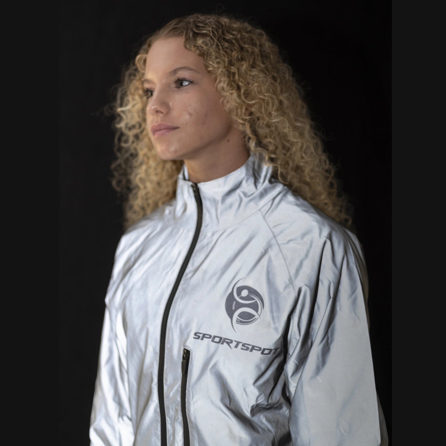 Model showcasing Kallie Reflective Cycling Jacket for Women – waterproof and windproof cycling outerwear