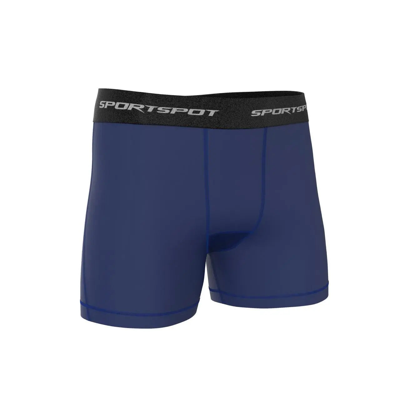 Men’s Mesh Lycra Cycling Boxers in navy by Sportspot – lightweight, breathable, and quick-dry cycling underwear with ergonomic fit.