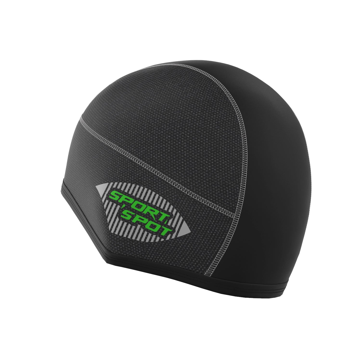 Men’s Windproof Cycling Head Cap – Front Angle View, Breathable Italian Robex Fabric by Sportspot