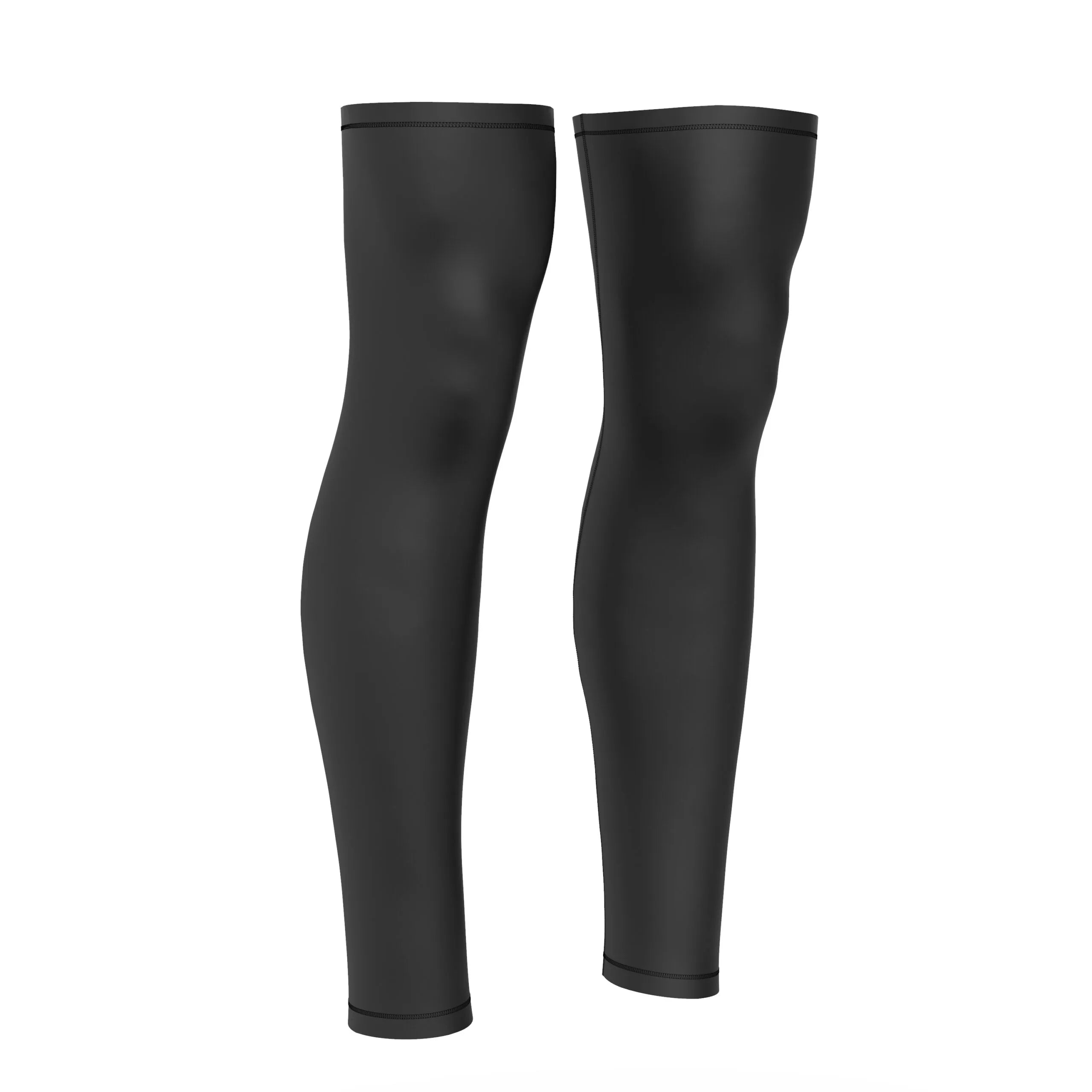 Pair of Sportspot men’s black cycling leg warmers with thermal, breathable fabric.