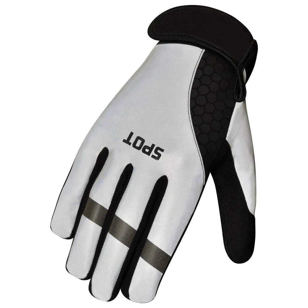 Side view of Sportspot thermal windproof cycling gloves featuring breathable, water-resistant fabric.