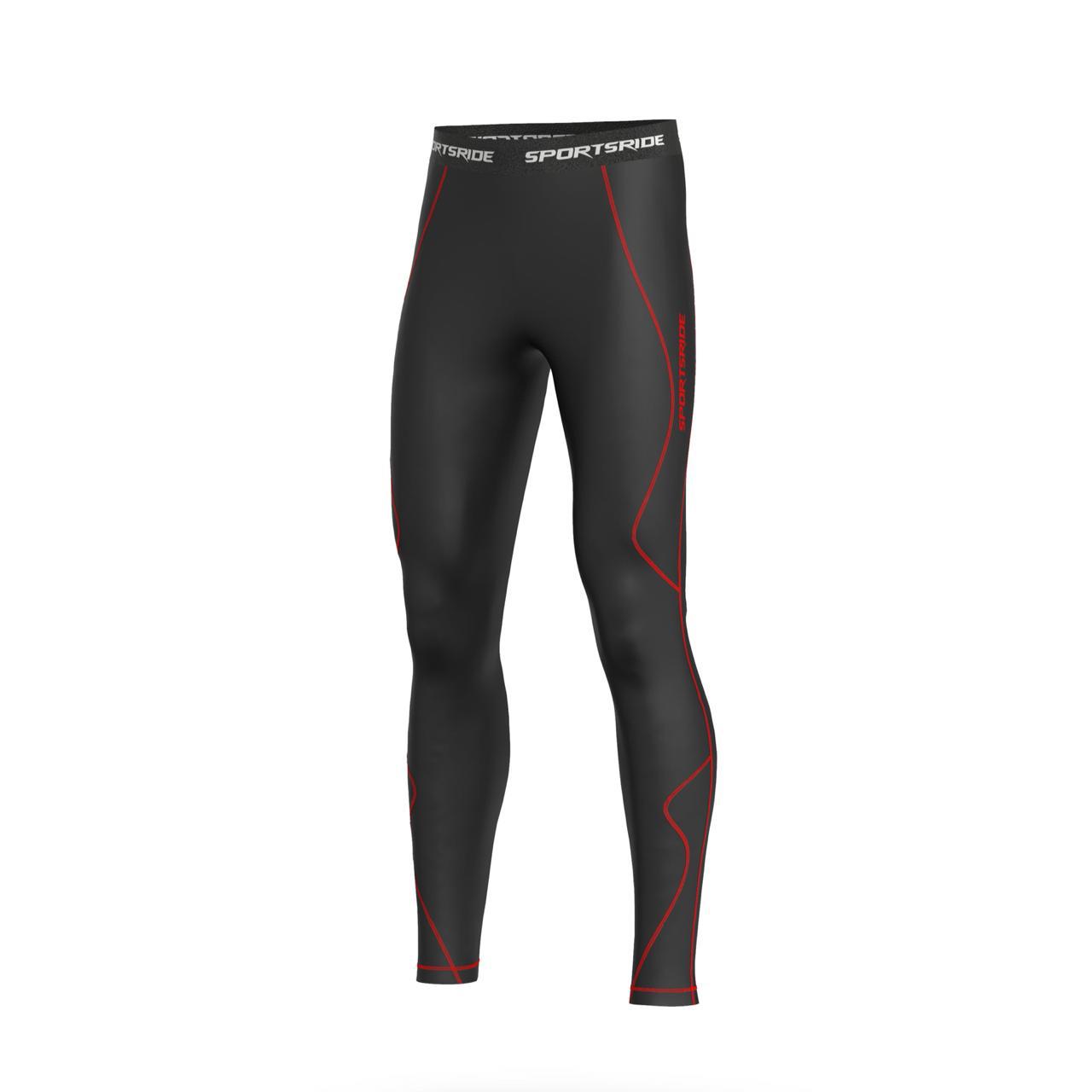 black athletic compression suit leggings