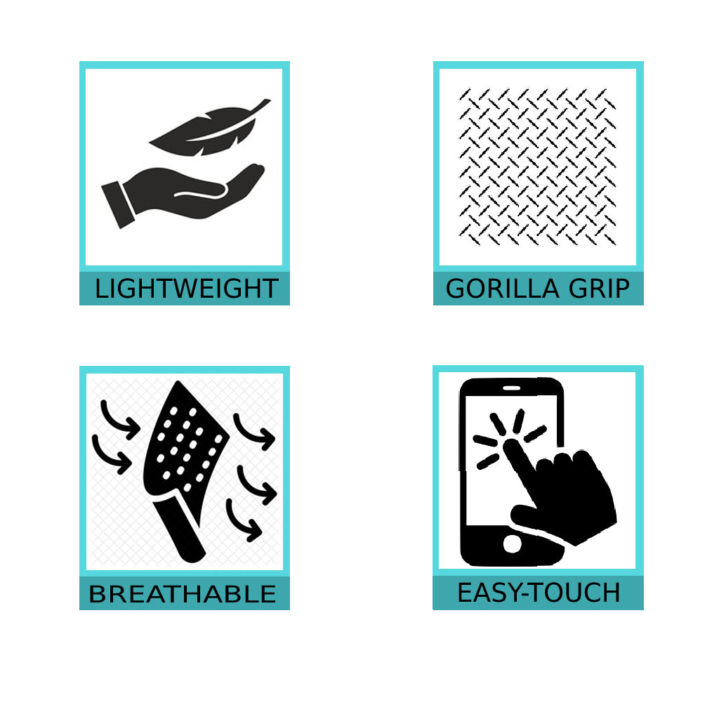 Cyclist using touchscreen phone while wearing full finger gloves