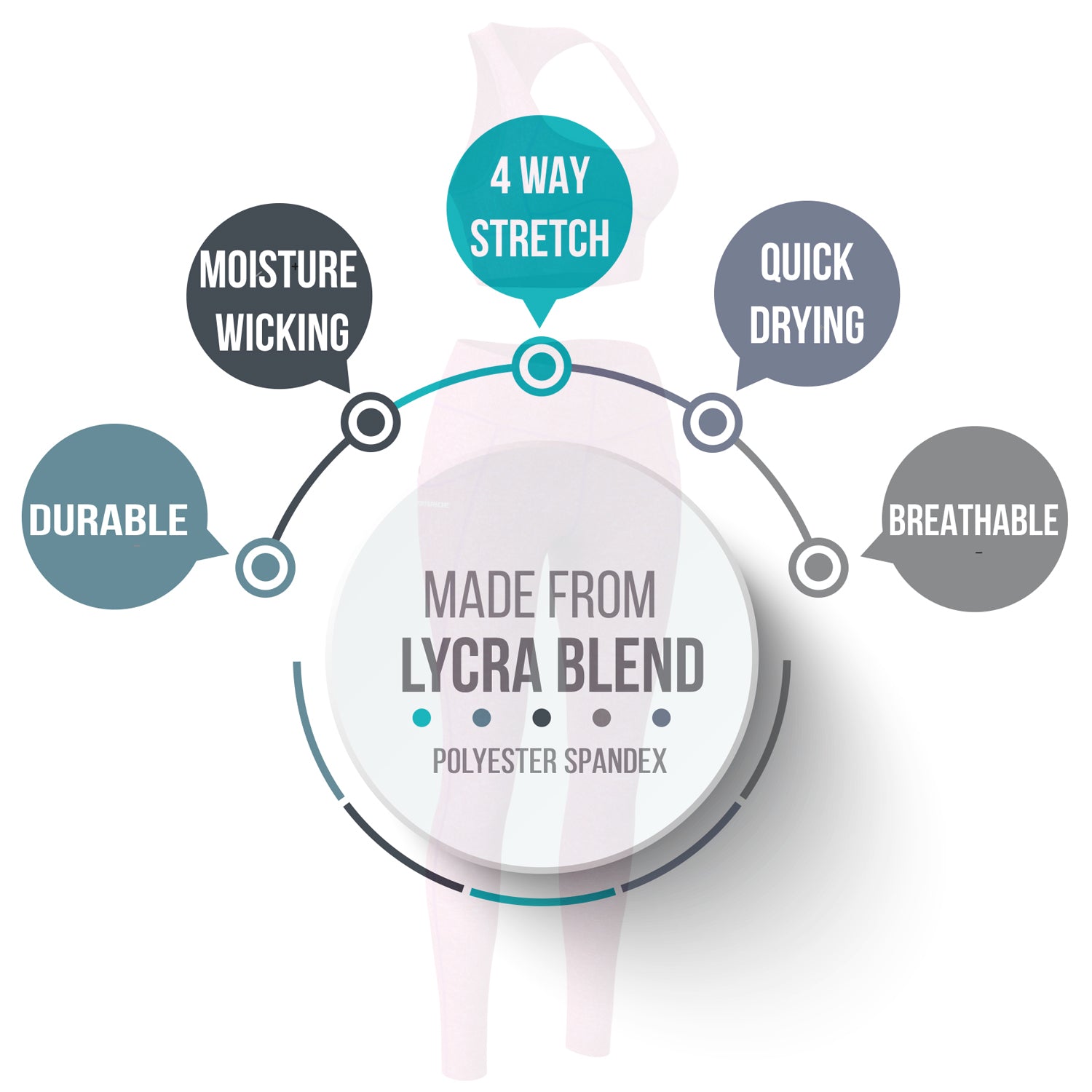 lycra blend gym suit